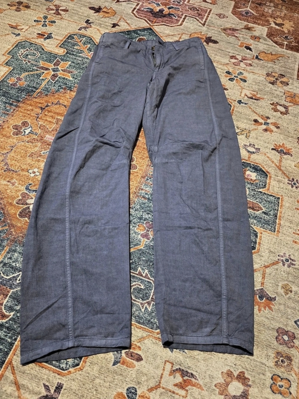 Universal Thread Barrel Chino Trousers in Blue Size 6